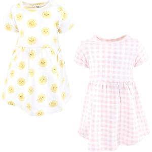 imageLuvable Friends Hudson Baby Sleeveless Dresses 2pkSunny Yellow
