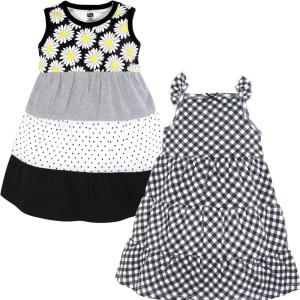 imageLuvable Friends Hudson Baby Sleeveless Dresses 2pkYellow Black Daisy