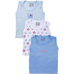 imageLuvable Friends Sleeveless Tee Tops 3 Pack Blue