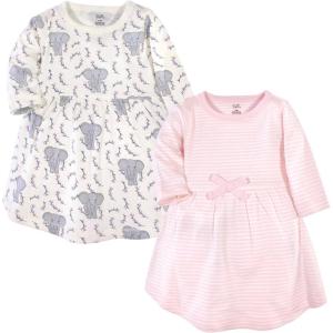 imageLuvable Friends Touched by Nature LongSleeve Dresses 2pkPink Stripe Elephant