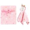 imageLuvable Friends Unisex Baby Unicorn Themed Baby Bedding Set Unicorn Blanket And Security Blanket One SizeUnicorn Blanket and Security Blanket