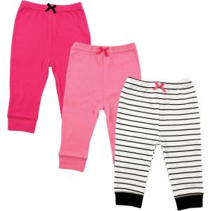 imageLuvable Friends 3 Pack Tapered Ankle PantsGirl Black Stripe