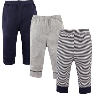 imageLuvable Friends 3 Pack Tapered Ankle PantsStripe Navy Gray