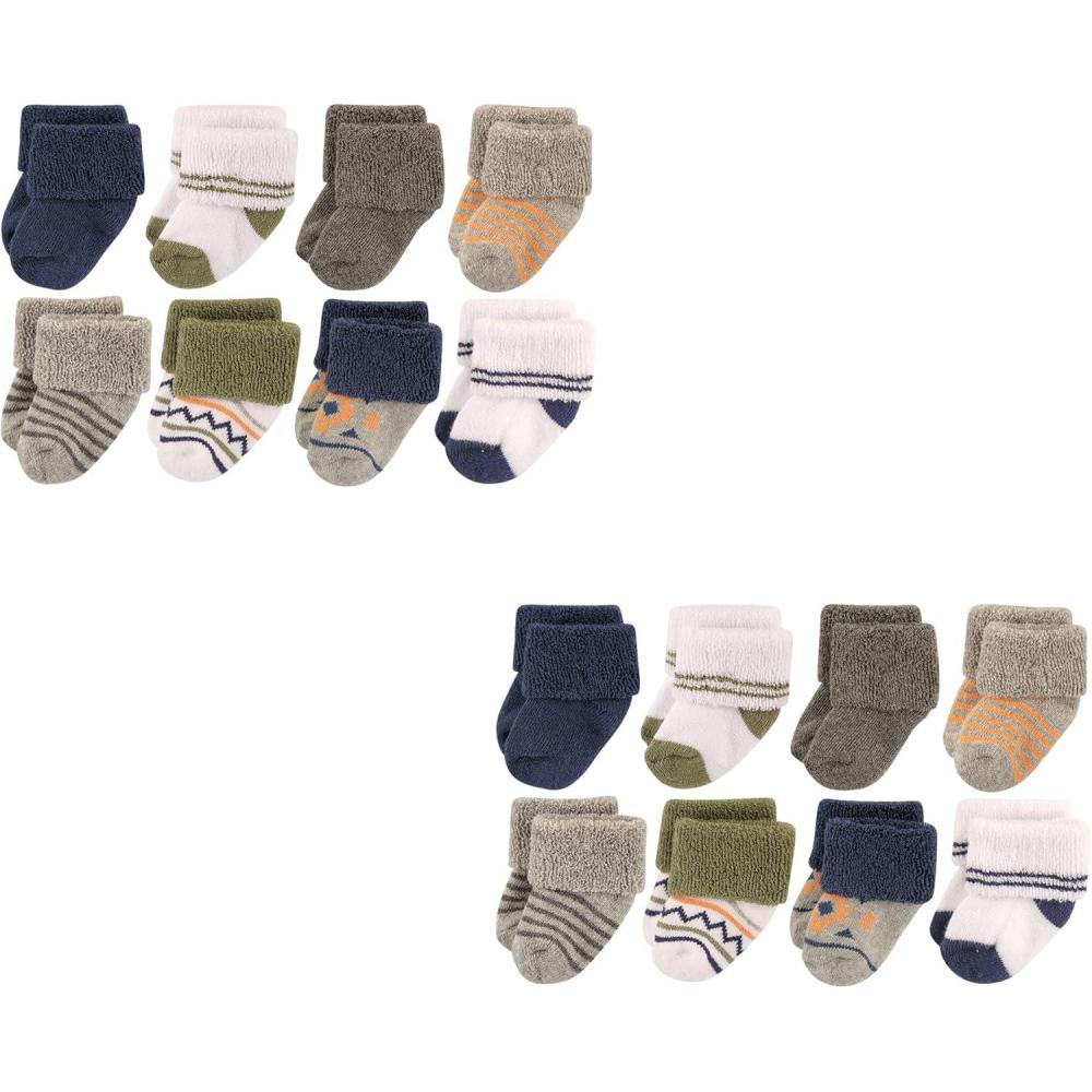 imageLuvable Friends Unisex Baby Crew Socks 6PackAztec 16piece