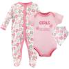 imageLuvable Friends Sleep and Play Bodysuit and Bib Girls Rule 36 Months