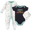 imageLuvable Friends Unisex Baby Sleep and Play Bodysuit and Bib Sports 69 Months