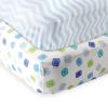 imageFitted Crib Sheet 2PackBlue GeoBlue Chevron