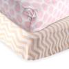 Tan Chevron/Pink Dots