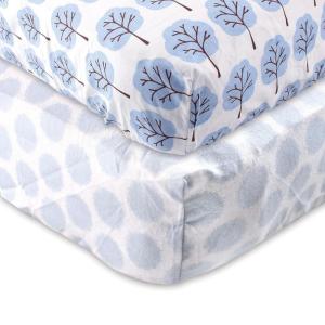 imageFitted Crib Sheet 2PackBlue TreeBlue Dots