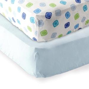 imageFitted Crib Sheet 2PackBlueBlue Geo