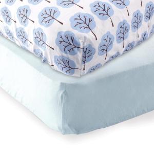 imageFitted Crib Sheet 2PackBlueBlue Tree