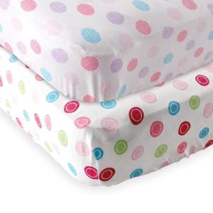 imageFitted Crib Sheet 2PackPink GeoPink Crosshatch