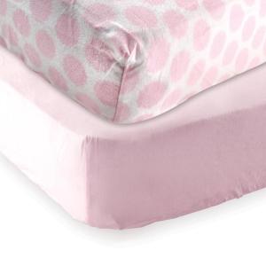 imageFitted Crib Sheet 2PackPinkPink Dots