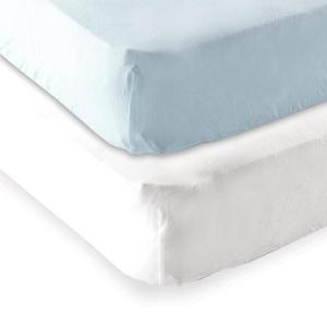 imageFitted Crib Sheet 2PackWhiteBlue