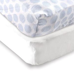 imageFitted Crib Sheet 2PackWhiteBlue Dots