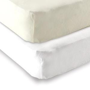 imageFitted Crib Sheet 2PackWhiteEcru