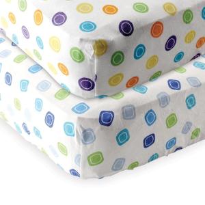 imageFitted Crib Sheet 2PackYellow GeoBlue Geo