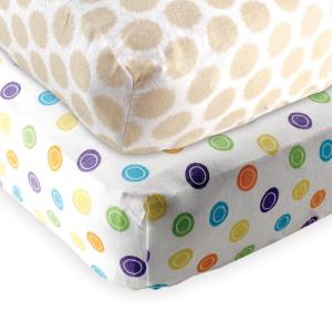 imageFitted Crib Sheet 2PackYellow GeoTan Dots