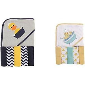 imageLuvable Friends Girl Hooded Towel with Five Washcloths 2Pack Duck Bathtime DuckDuck Bathtime Duck