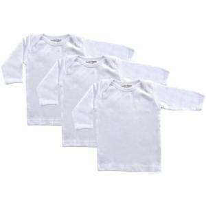 imageLuvable Friends Long Sleeve Tee Tops 3 Pack White