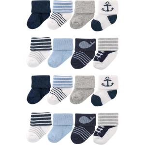 imageLuvable Friends Unisex Baby Baby Cotton Rich Terry Socks 16PackWhale