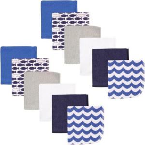 imageLuvable Friends Unisex Baby Cotton Rich Washcloths Pink Solid One SizeFishes