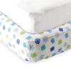 imageFitted Pack N Play Sheet 2PackBlue GeoWhite