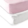 imageFitted Portable Crib Sheet 2PackWhitePink