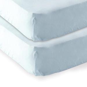 imageFitted Crib Sheet Portable Crib Sheet Pack N Play Sheet amp Pillow CaseBlue