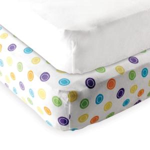 imageFitted Pack N Play Sheet 2PackYellow GeoWhite